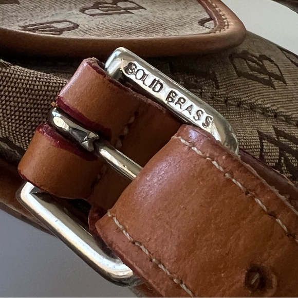 Dooney & Bourke monogram logo canvas and leather crossbody bag - Picture 8 of 15